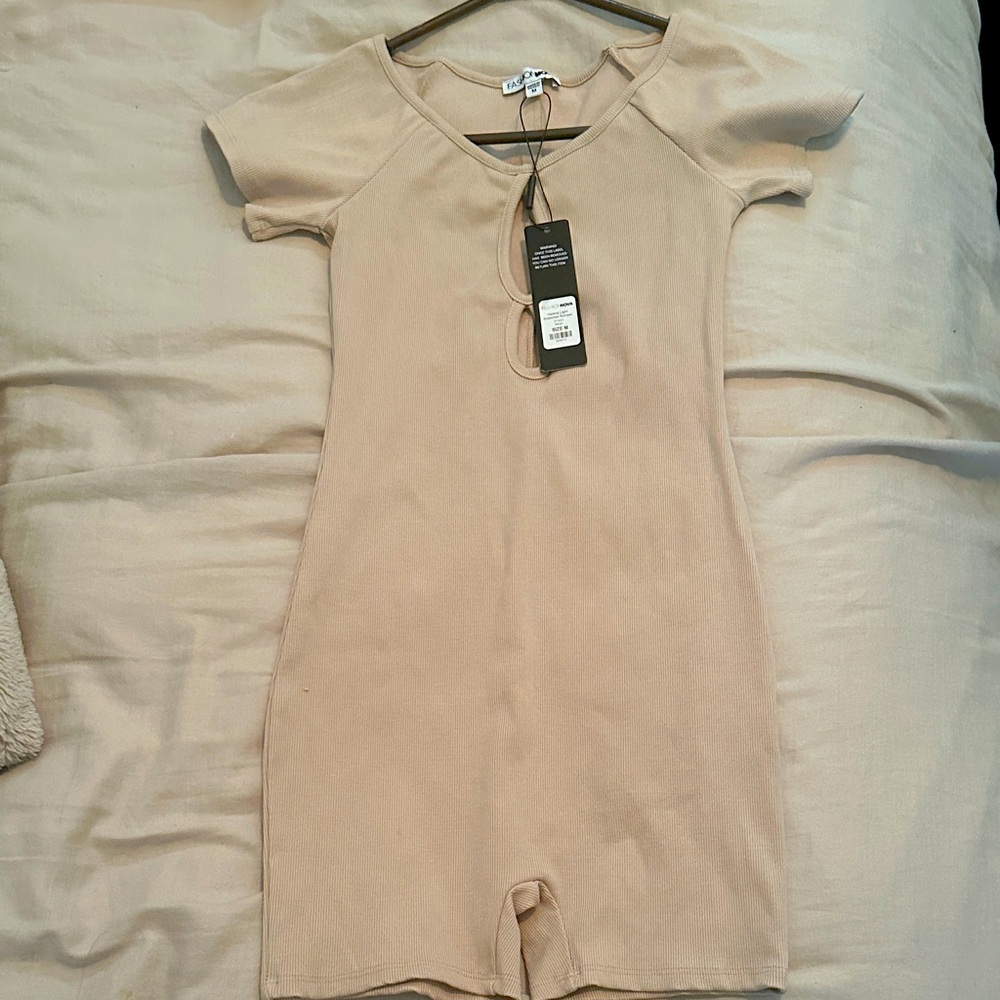 Fashion Nova Beige Jumpsuit